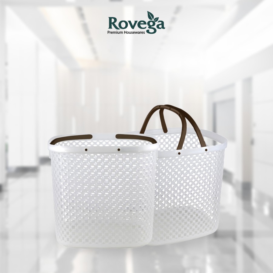 Rovega Keranjang Pakaian Plastik Premium Laundry Basket RLB-130TR-image