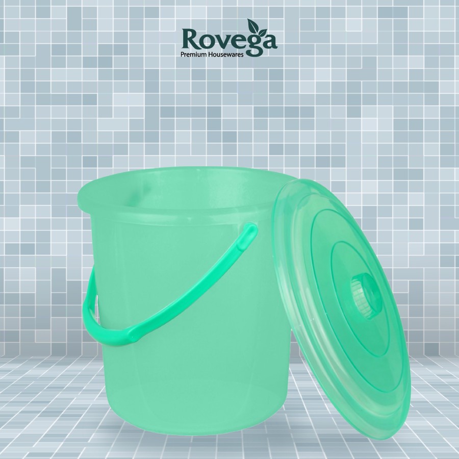 Rovega Ember Plastik / Trans Solid Pail 22 Liter Dengan Tutup Food Grade PL-64-image