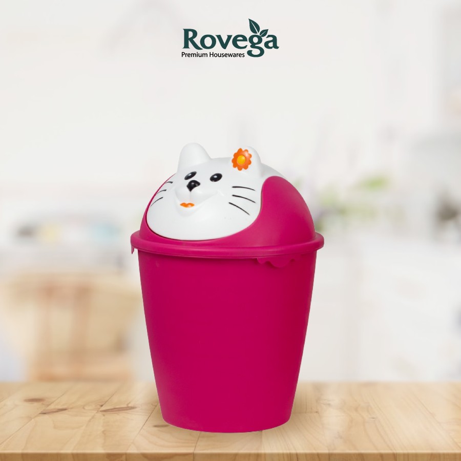 Rovega Catty Bin Tempat Sampah Plastik Motif Kucing Premium Food Grade-image