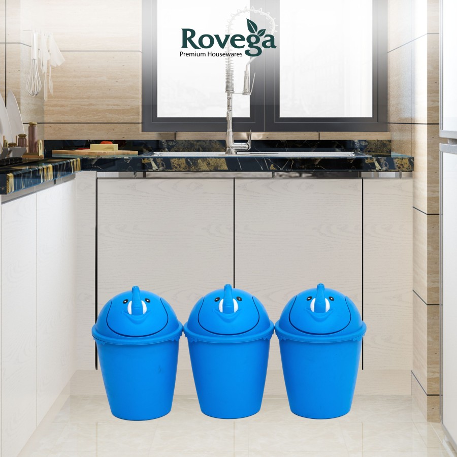 Rovega Tempat Sampah Plastik Motif Gajah Premium 6 Liter 8041